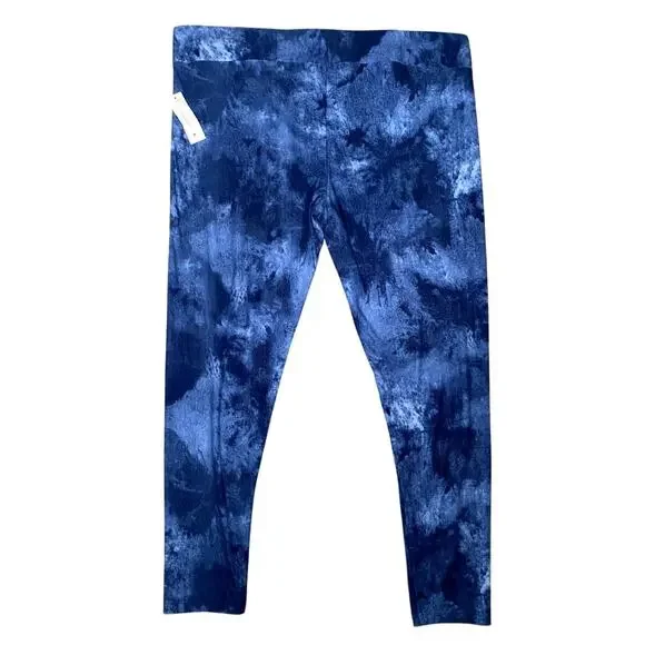 Time and Tru Blue Tie Dye Leggings - Women's XXL - Picture 2 of 10
